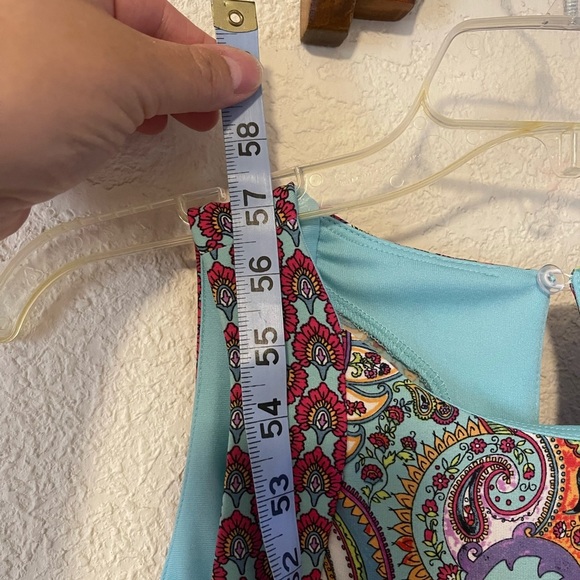 London Times Casual Blue and Purple Halter Maxi Dress - Picture 6 of 8